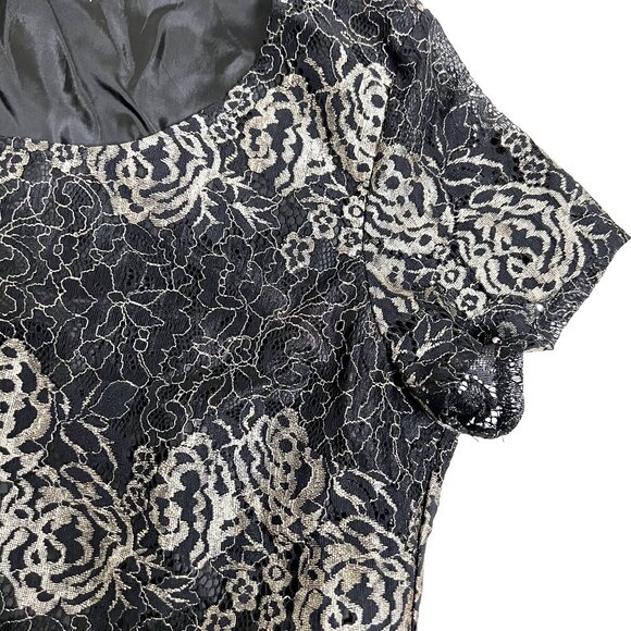 Wild Blue x Sadie Robertson Black Gold Floral Crop Top (medium) - Picture 6 of 8